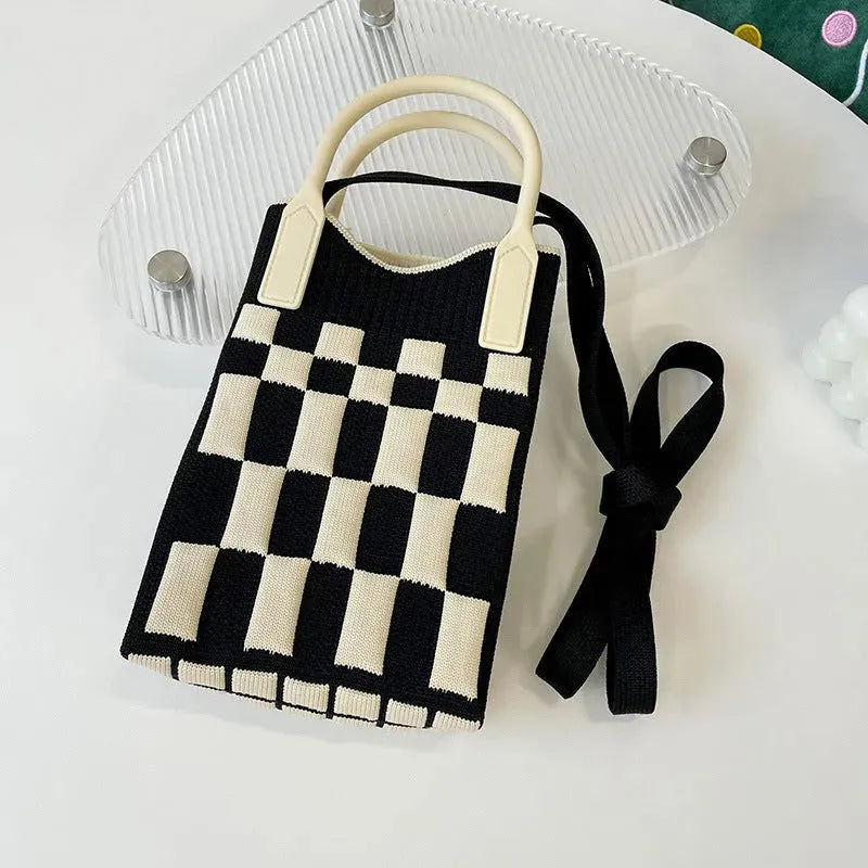 Love Mini Knit Shoulder Crossbody Bag - Bellarte Enchanté Love Mini Knit Shoulder Crossbody Bag